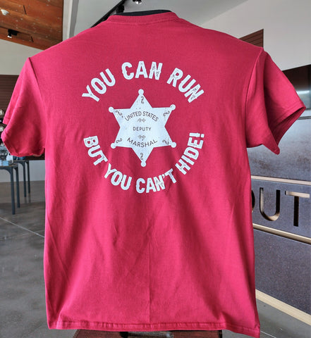 T-Shirt: "You Can Run" Red - 2XL