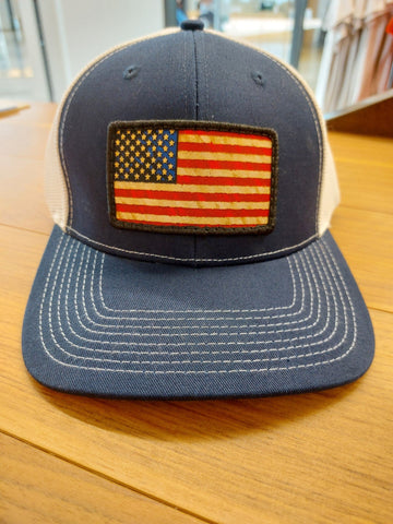 Hats:  White/Blue USA Flag