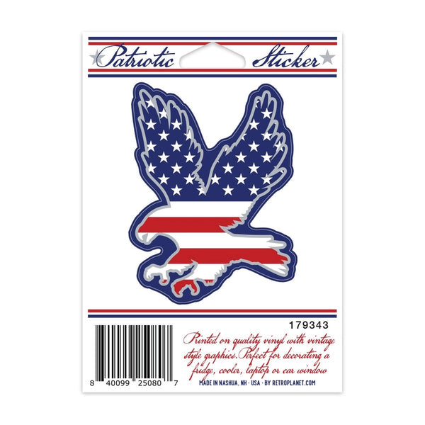 Stationary: Retro Planet Patriotic Sticker