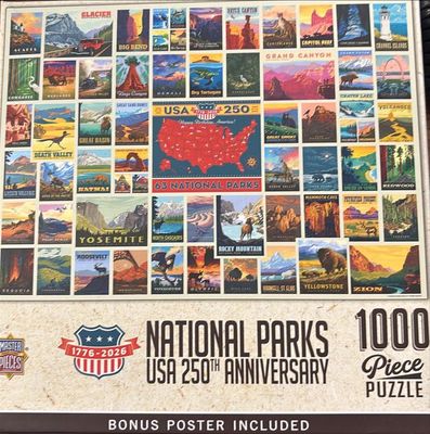 Toys & Games: USA 250th Anniversary NATIONAL PARKS 1000 Piece Puzzle