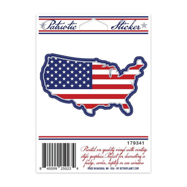 Stationary: Retro Planet Patriotic Sticker