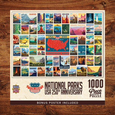 USA 250th Anniversary NATIONAL PARKS 1000 Piece Puzzle