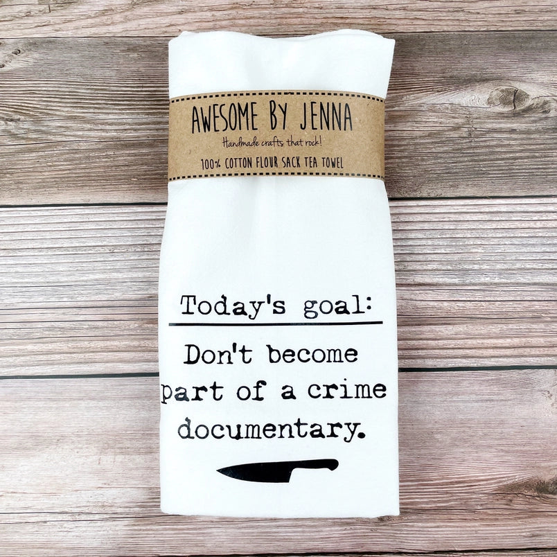 Crime Documentary Tea Towel