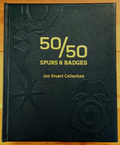 Book: 50/50 Spurs & Badges LEATHER-BOUND