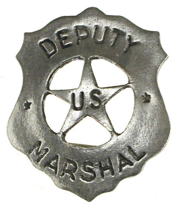 中古U.S.MARSHALバッジ Collectable Western Silver Finish US Marshal Badge 2